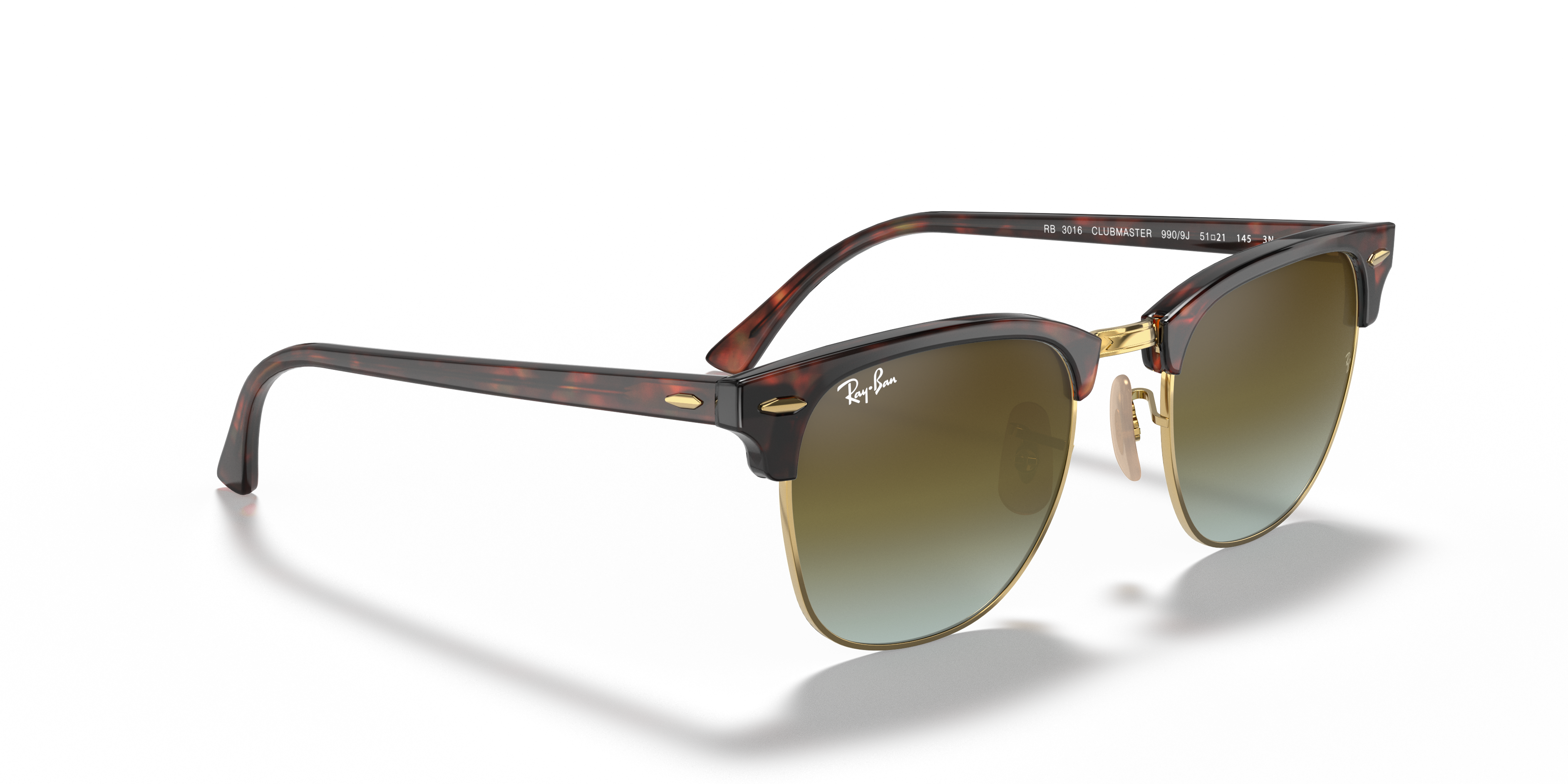 RAY-BAN SUNGLASSES CLUBMASTER - RB3016 990/9J 51