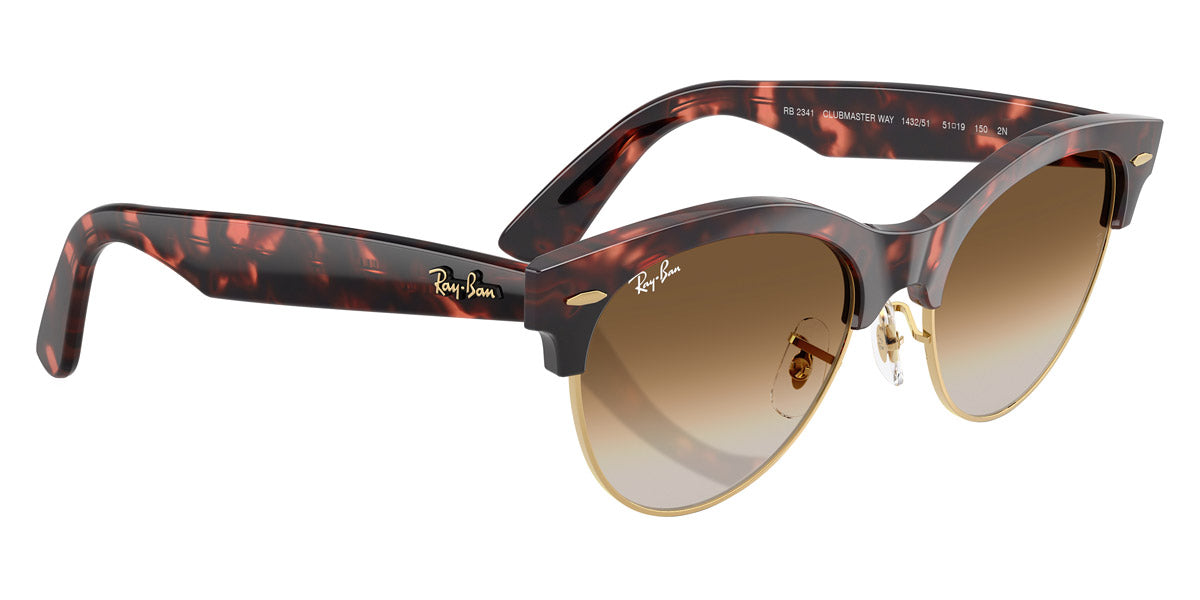 RAY-BAN SUNGLASSES CLUBMASTER WAY - RB2341 143251 51 - Pink Tortoise on Gold