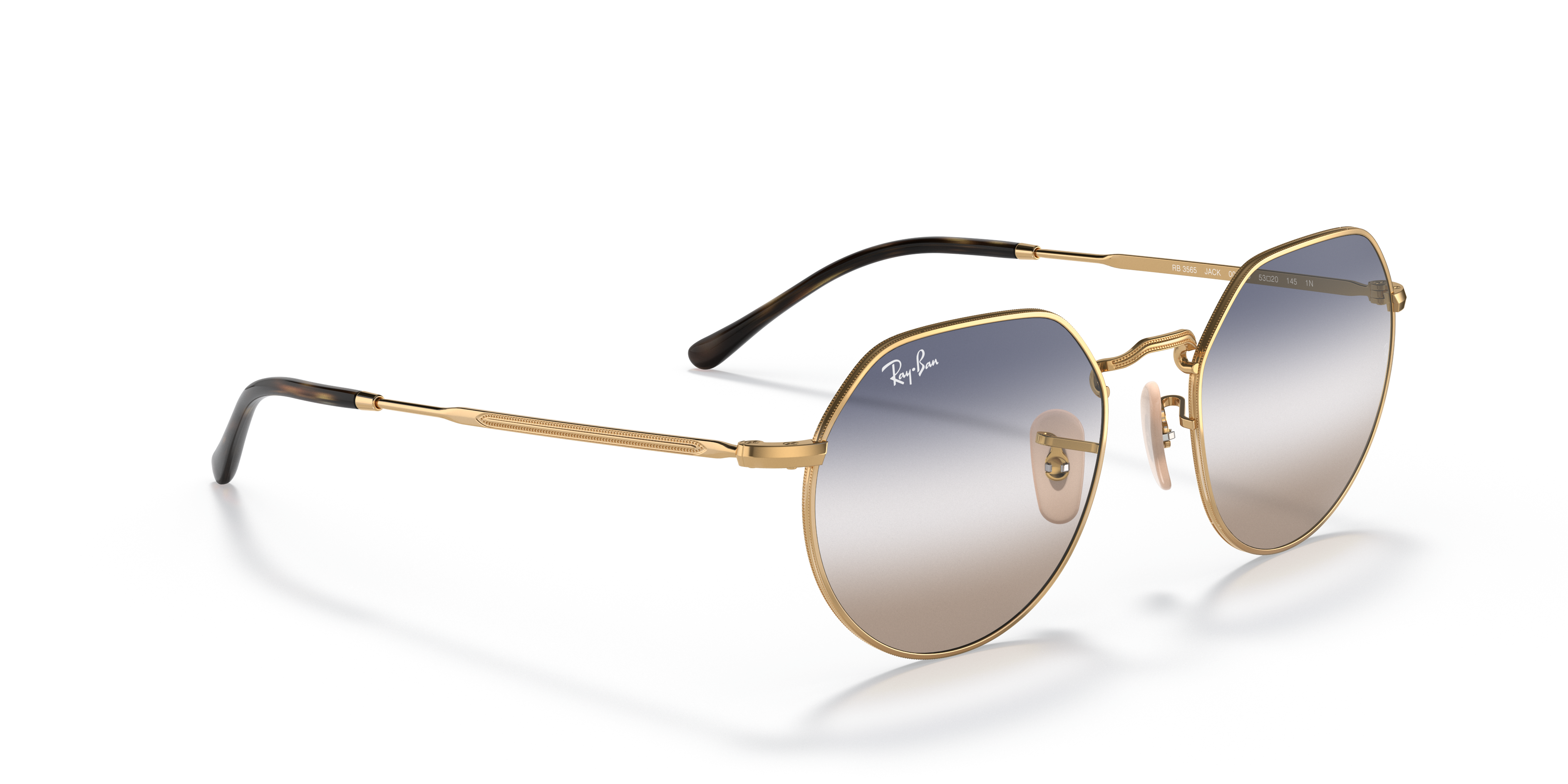 RAY-BAN SUNGLASSES JACK - RB3565 001/GD 53