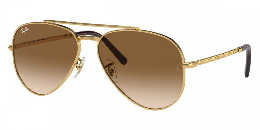 RAY-BAN SUNGLASSES NEW AVIATOR - RB3625 001/51 58 - Gold
