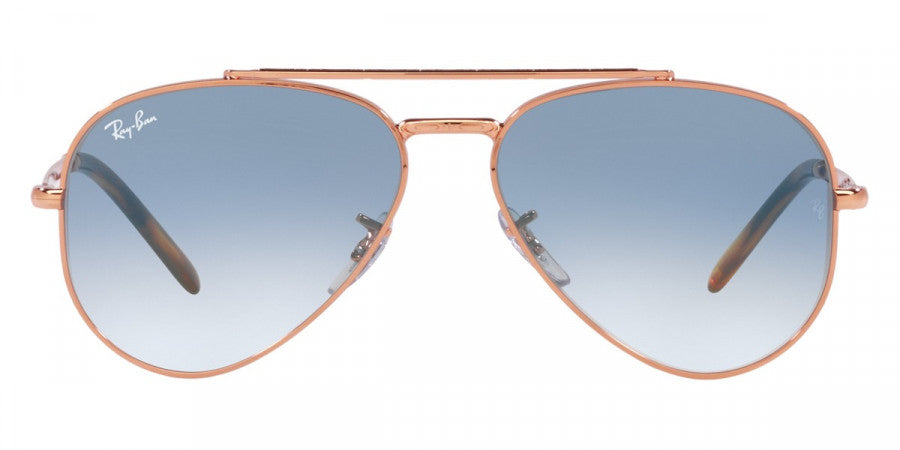RAY-BAN SUNGLASSES NEW AVIATOR - RB3625 92023F 55 - Rose Gold