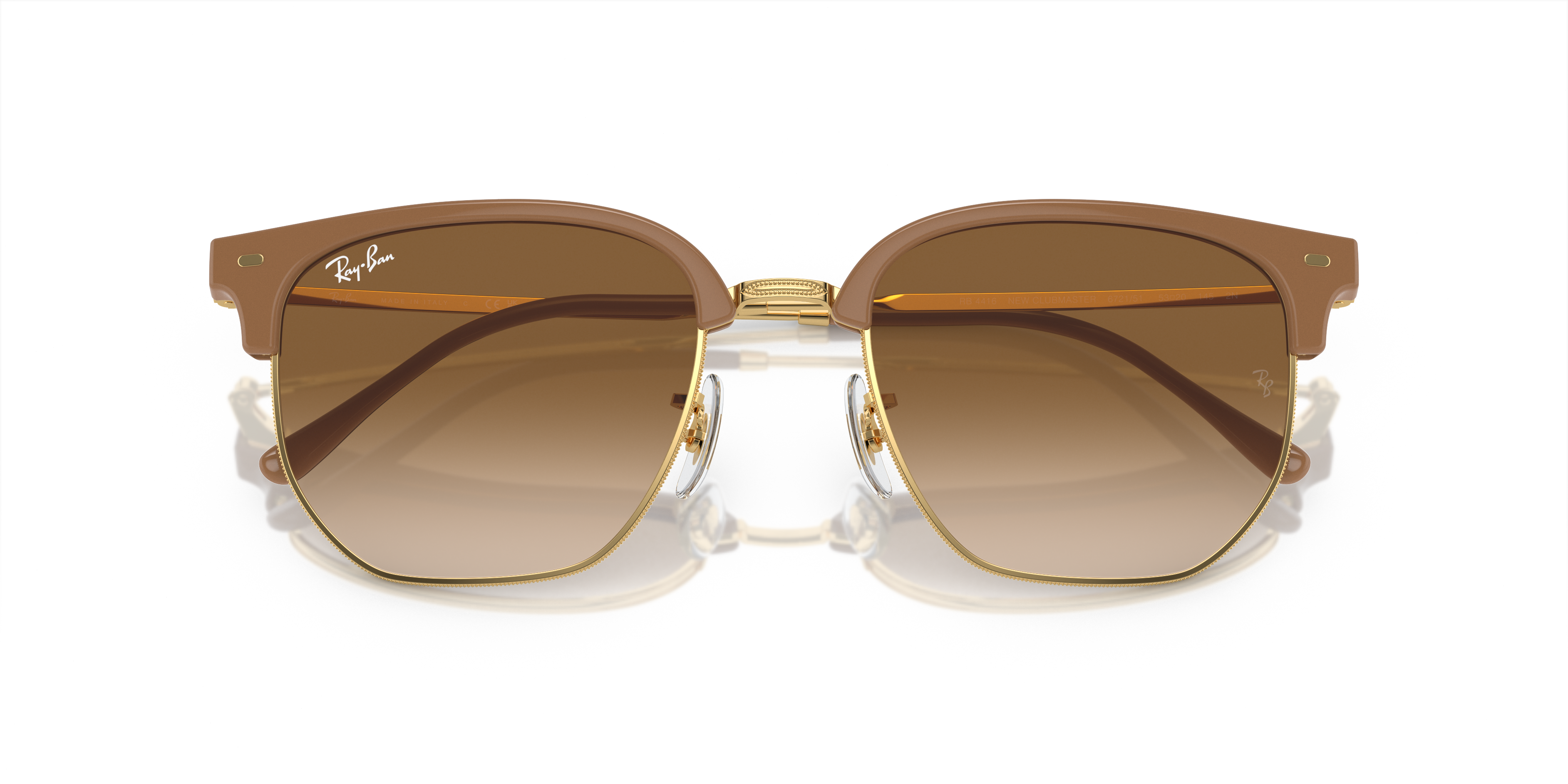 RAY-BAN SUNGLASSES NEW CLUBMASTER - RB4416 672151 53