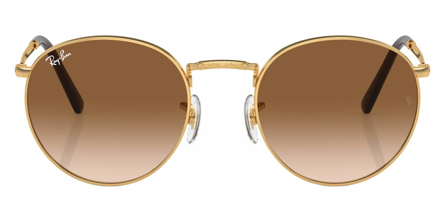 RAY-BAN SUNGLASSES NEW ROUND - RB3637 001/51 50 - Gold