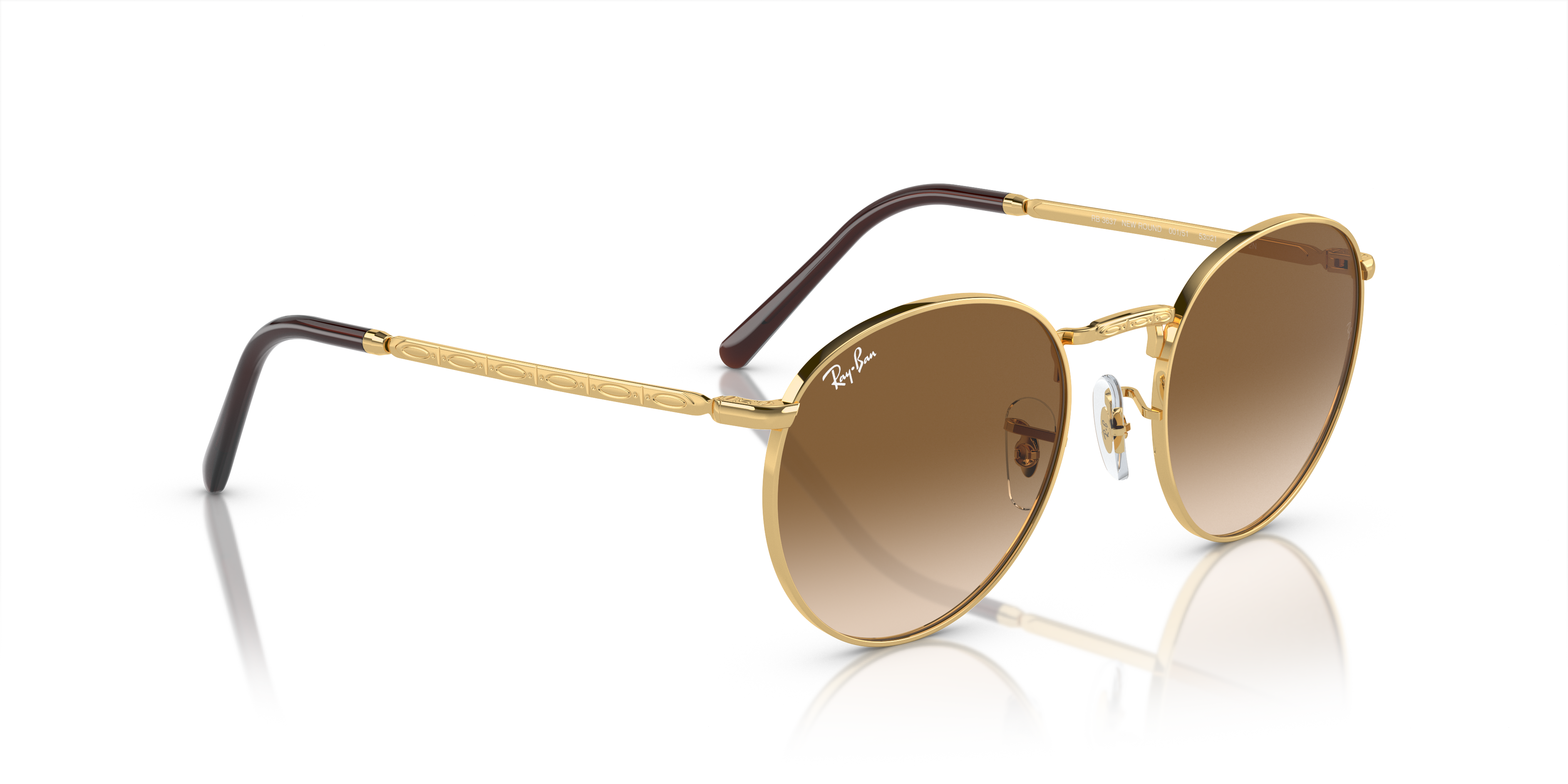 RAY-BAN SUNGLASSES NEW ROUND - RB3637 001/51 53