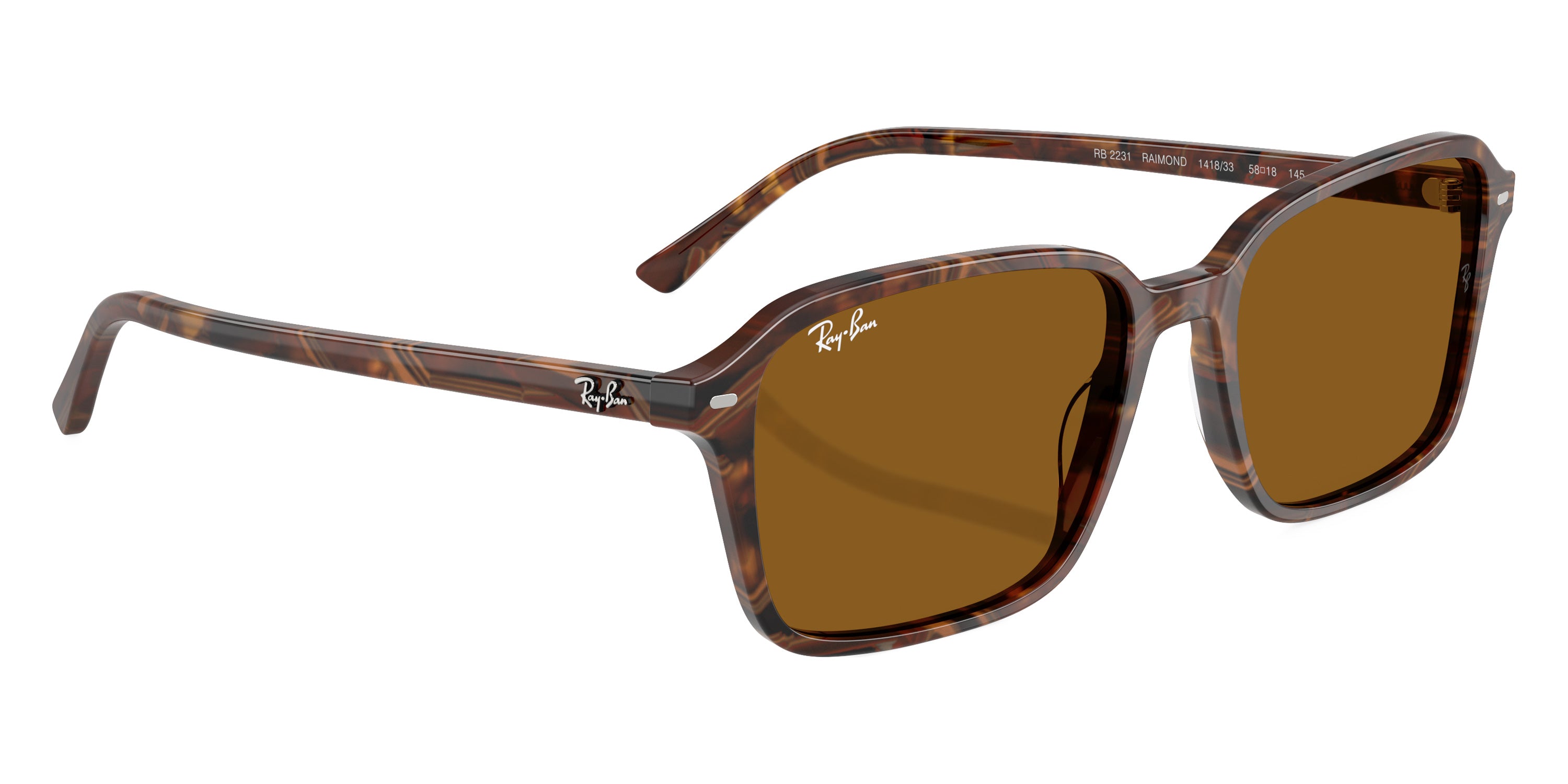 RAY-BAN SUNGLASSES RAIMOND - RB2231 141833 58 - Transparent Fantasy Brown