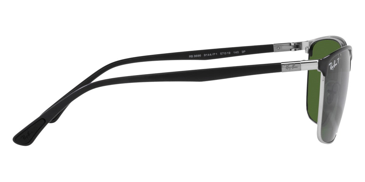 RAY-BAN SUNGLASSES - RB3686 9144P1 57 - Black on Silver