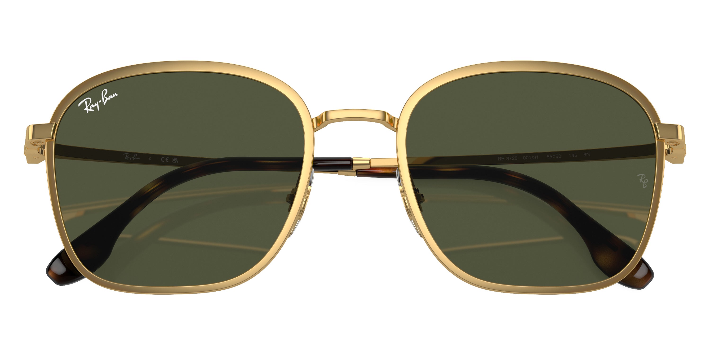 RAY-BAN SUNGLASSES - RB3720 001/31 55 - Gold
