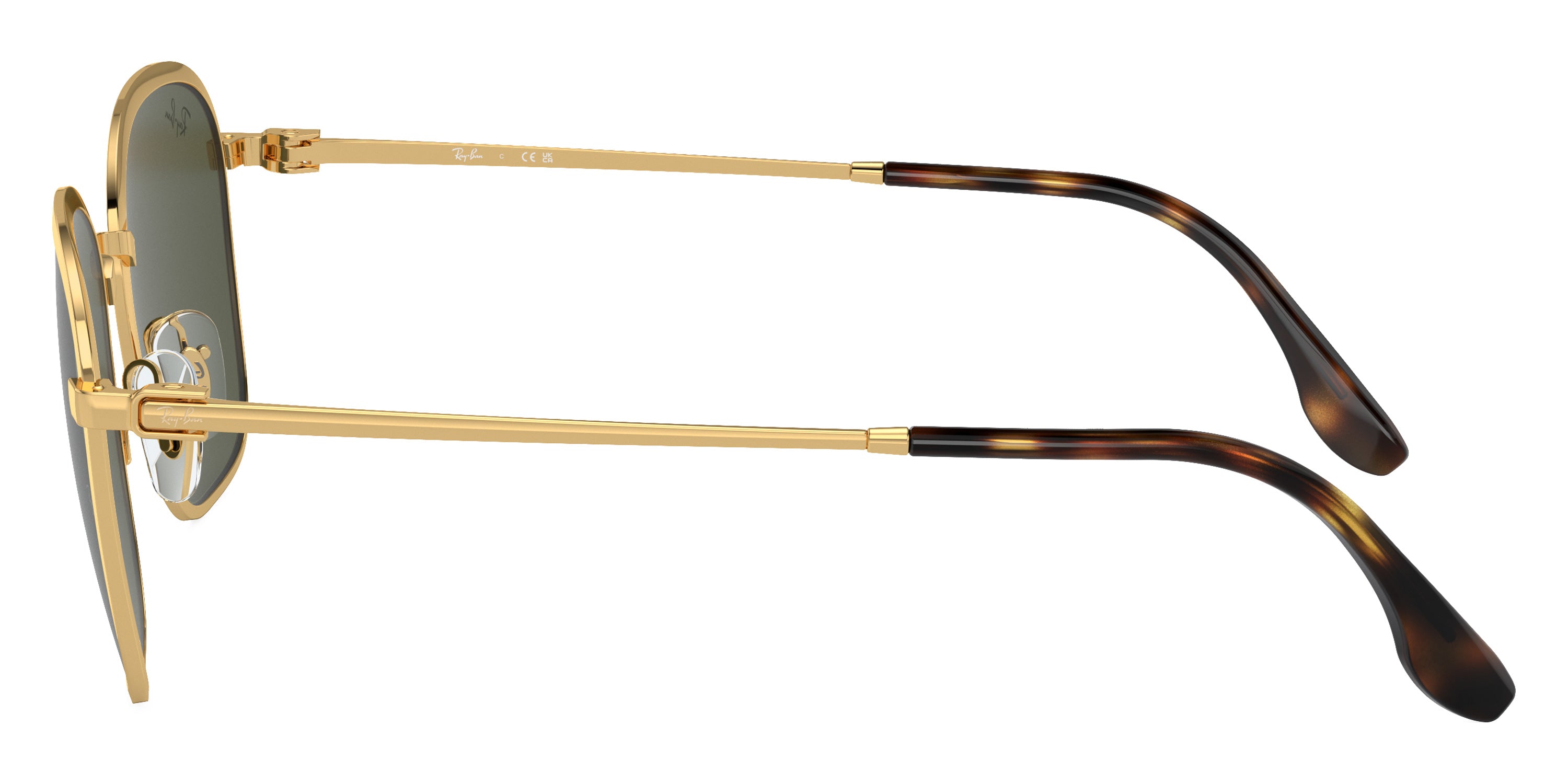 RAY-BAN SUNGLASSES - RB3720 001/31 55 - Gold