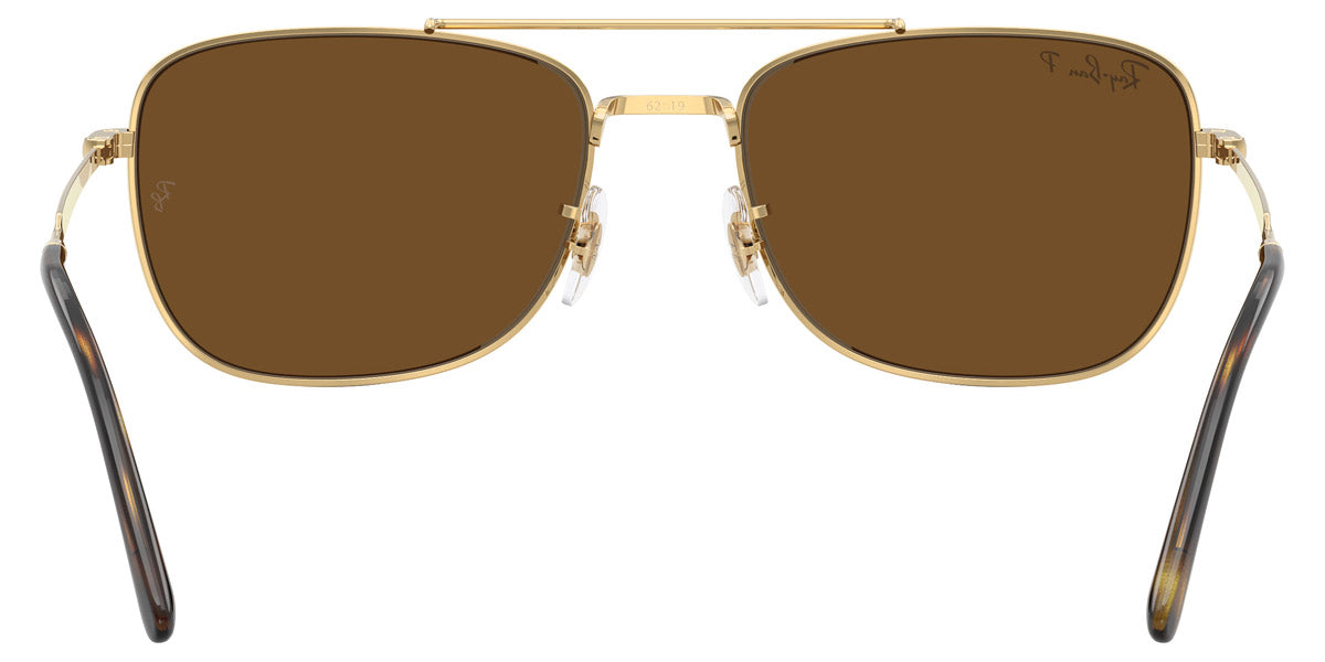 RAY-BAN SUNGLASSES - RB3755 001/57 59 - Arista Gold