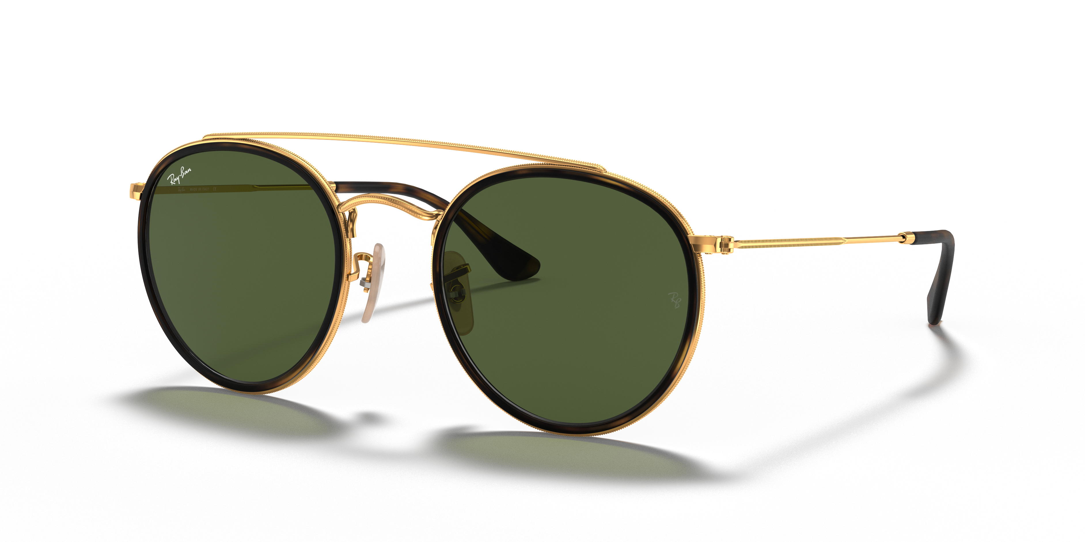 RAY-BAN SUNGLASSES ROUND DOUBLE BRIDGE - RB3647N 001 51