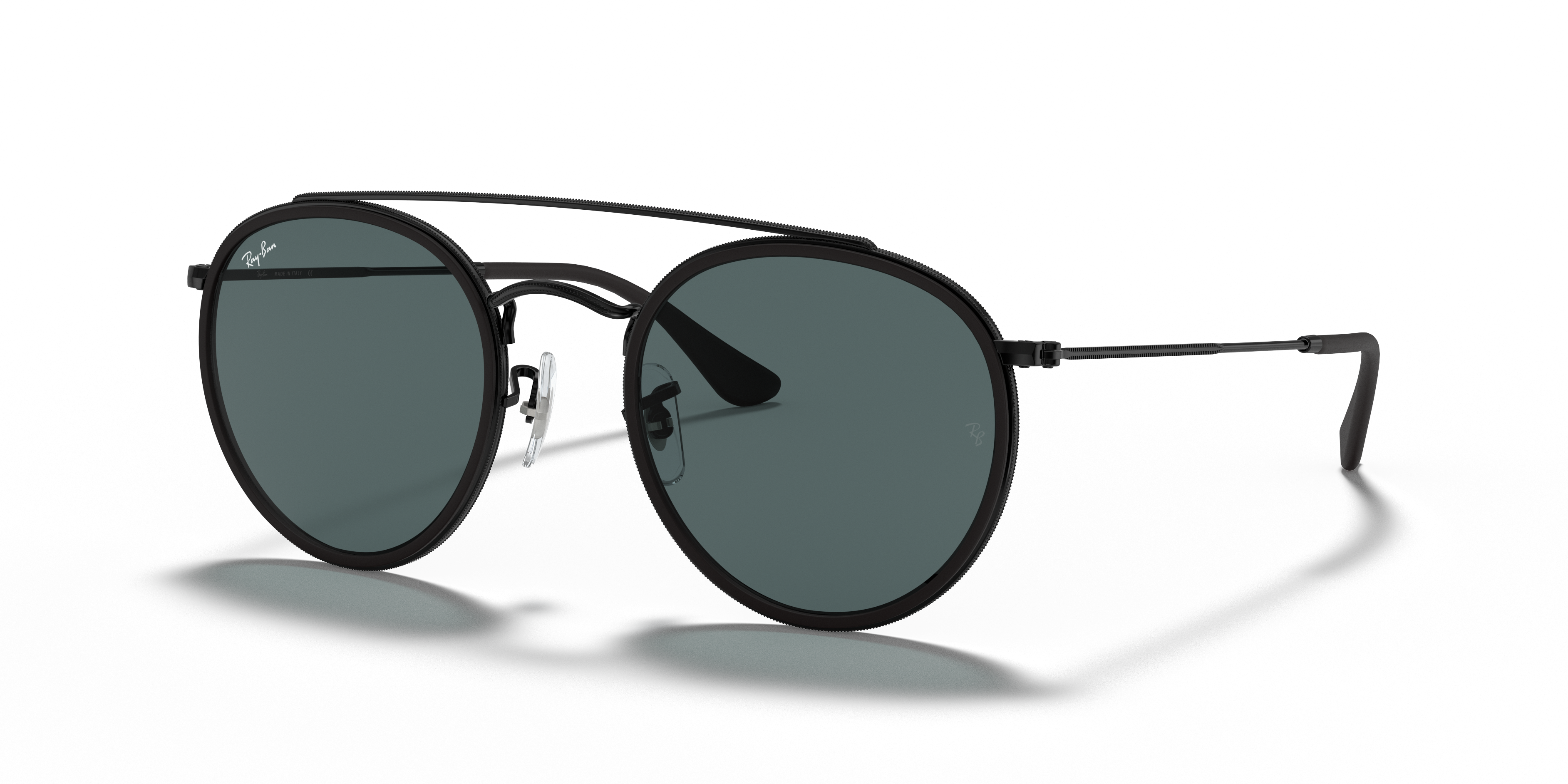 RAY-BAN SUNGLASSES ROUND DOUBLE BRIDGE - RB3647N 002/R5 51