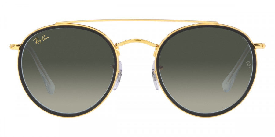 RAY-BAN SUNGLASSES ROUND DOUBLE BRIDGE - RB3647N Legend Gold