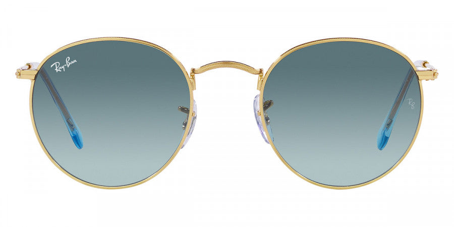 RAY-BAN SUNGLASSES ROUND METAL - RB3447 001/3M 50 - Gold
