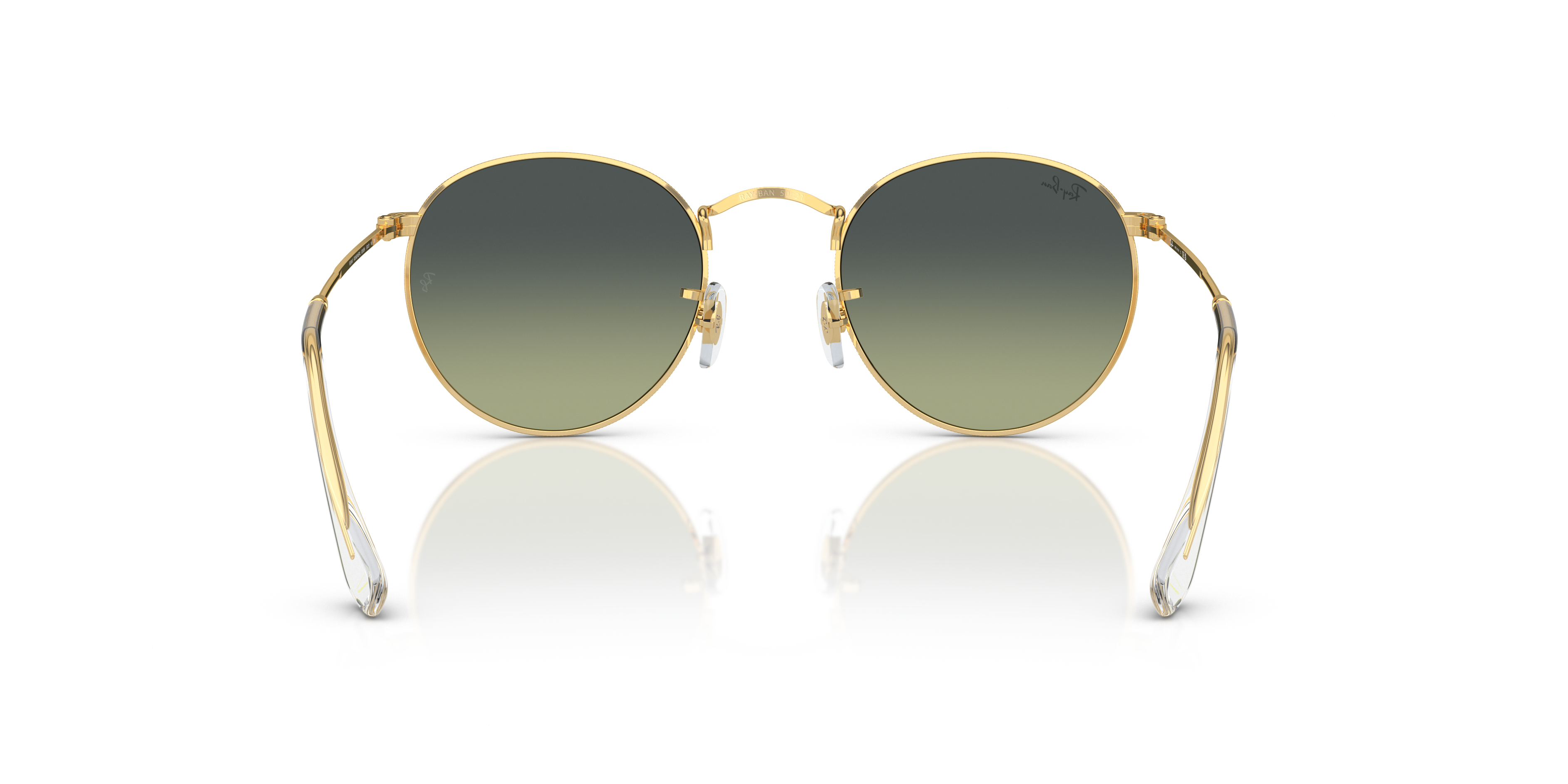 RAY-BAN SUNGLASSES ROUND METAL - RB3447 001/BH 50