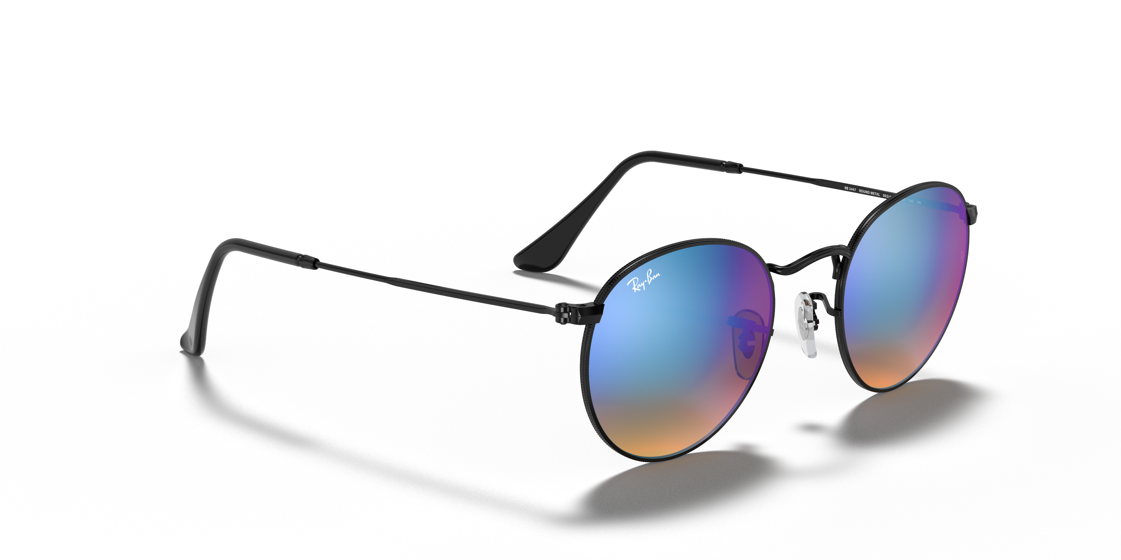 RAY-BAN SUNGLASSES ROUND METAL - RB3447 002/4O 50