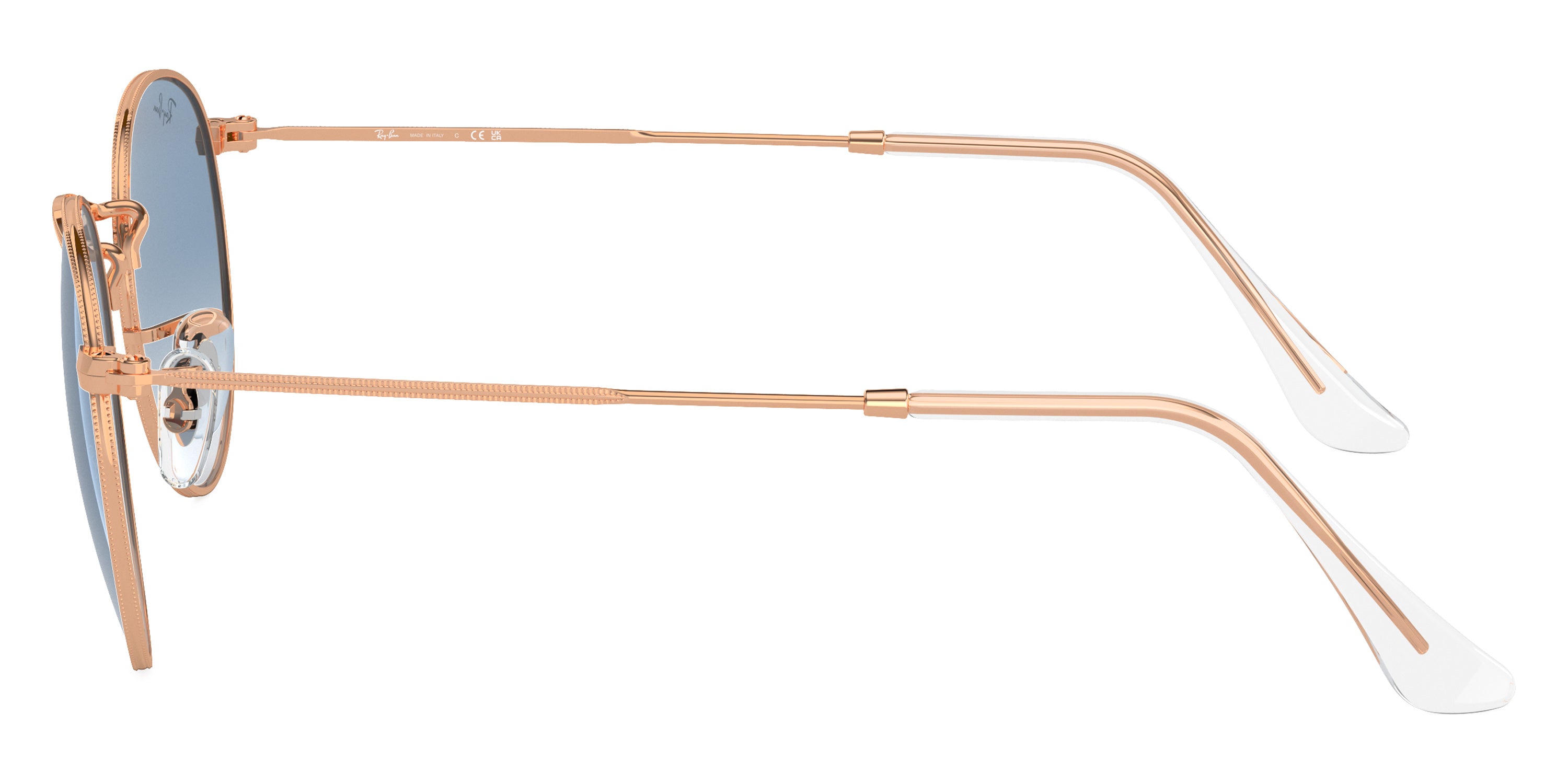 RAY-BAN SUNGLASSES ROUND METAL - RB3447 92023F 47 - Rose Gold