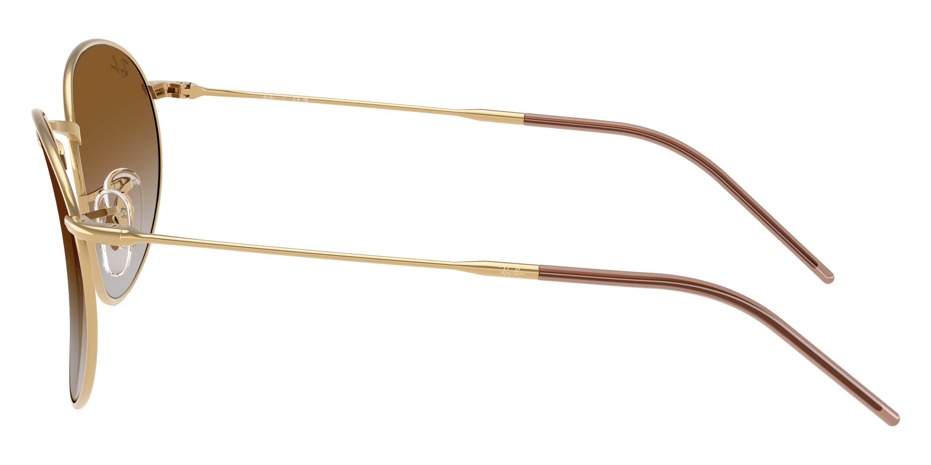 RAY-BAN SUNGLASSES ROUND REVERSE - RBR0103S 001/CB 53 - Arista Gold