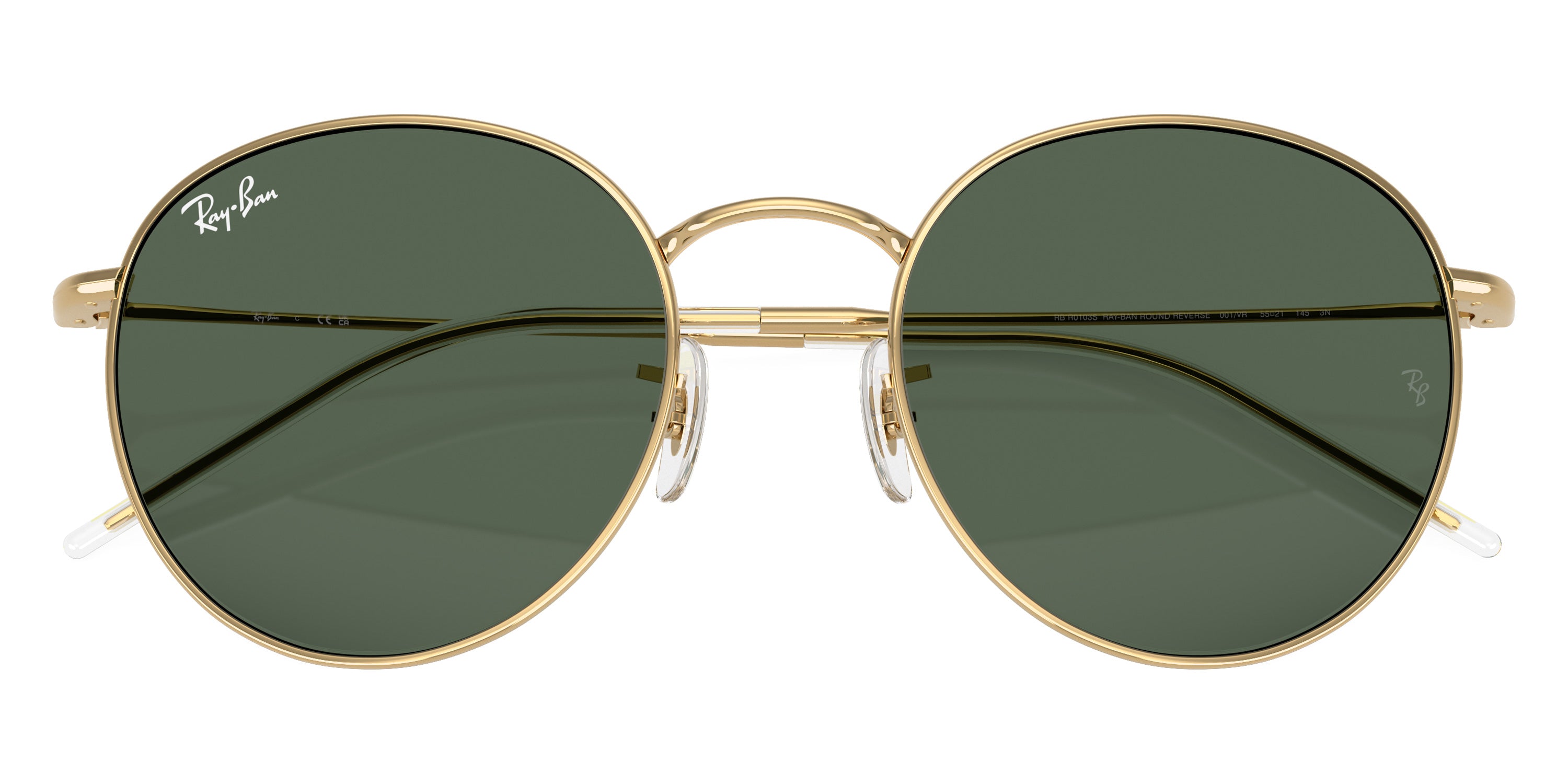 RAY-BAN SUNGLASSES ROUND REVERSE - RBR0103S 001/VR 53 - Arista Gold