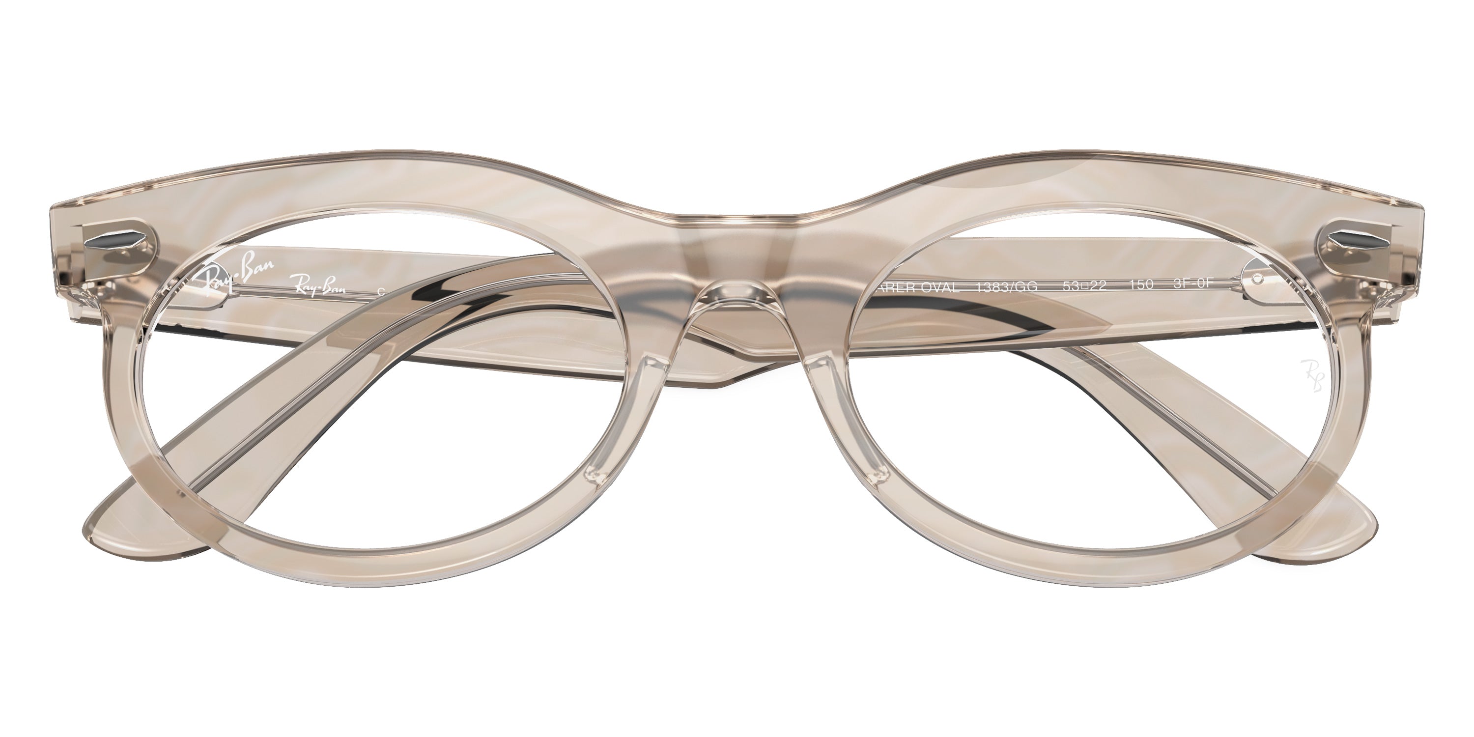 RAY-BAN SUNGLASSES WAYFARER OVAL - RB2242 1383GG 53 - Photo Waves Gray