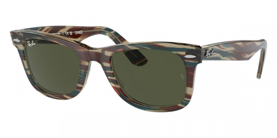 RAY-BAN SUNGLASSES WAYFARER - RB2140 138731 50 - Photo Striped Gray