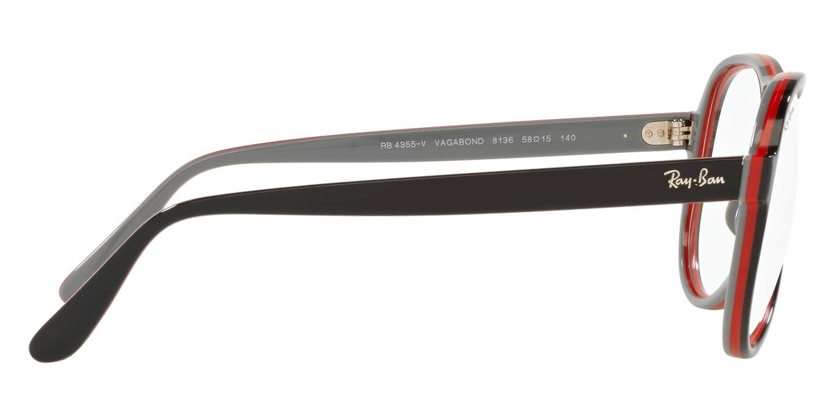 Ray-Ban™ Vagabond RX4355V 8136 58 - Black Red Light Gray