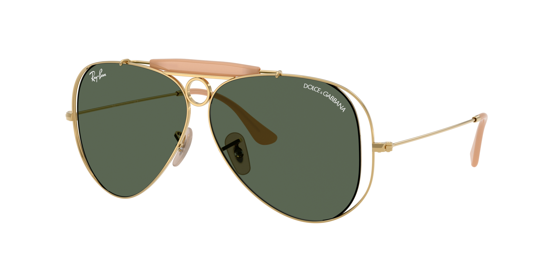 RAY-BAN X DOLCE GABBANA SUNGLASSES AVIATOR SHOOTER - RB3138M 001/71