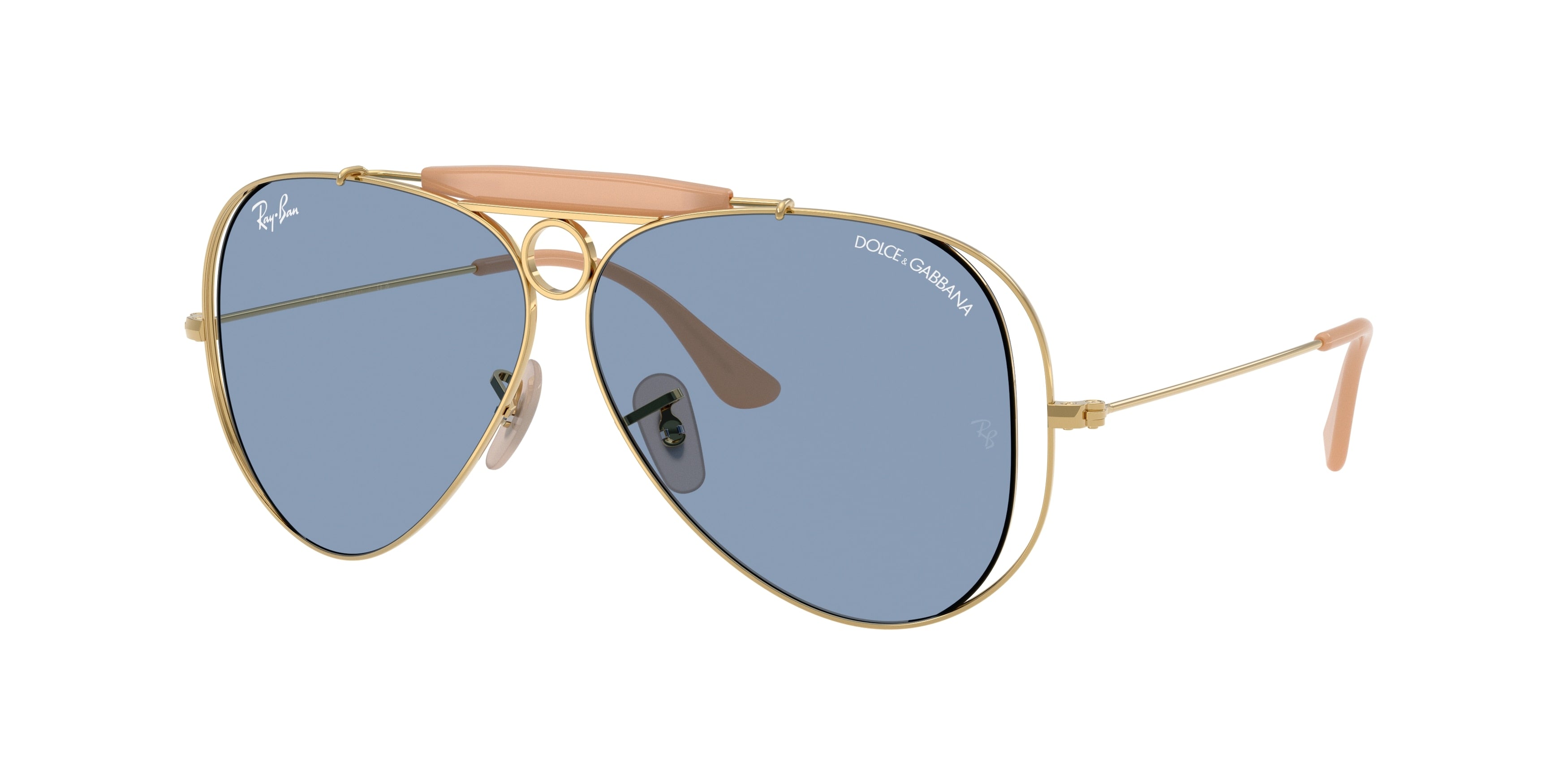 RAY-BAN X DOLCE GABBANA SUNGLASSES AVIATOR SHOOTER - RB3138M 001/72
