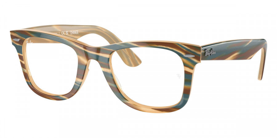 RAYBAN EYEGLASSES WAYFARER EASE - RX4340V Photo Striped Brown