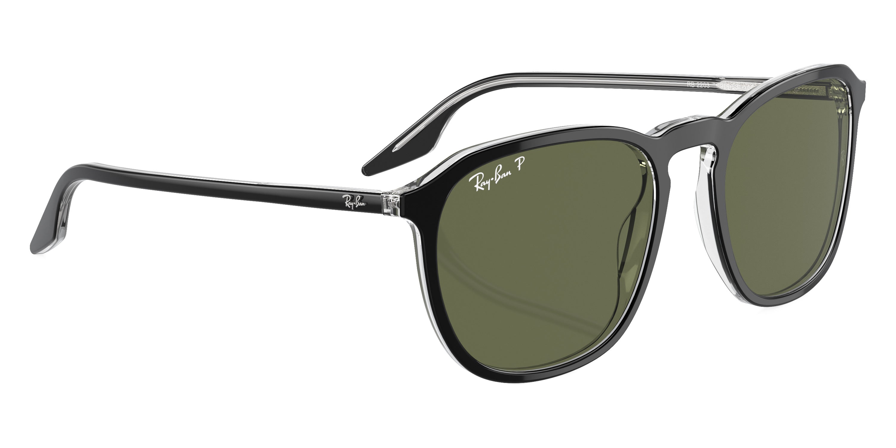 RAYBAN SUNGLASSES - RB2203 919/58 52 - Black on Transparent