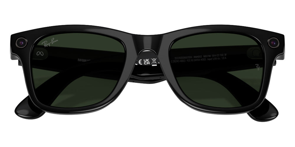 RAY-BAN SUNGLASSES META WAYFARER (GEN 2) - RW4012 601/1M 50 - Shiny Black