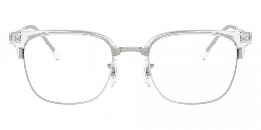 RAY-BAN EYEGLASSES NEW CLUBMASTER - RB7216 2001 51 - Transparent on Silver