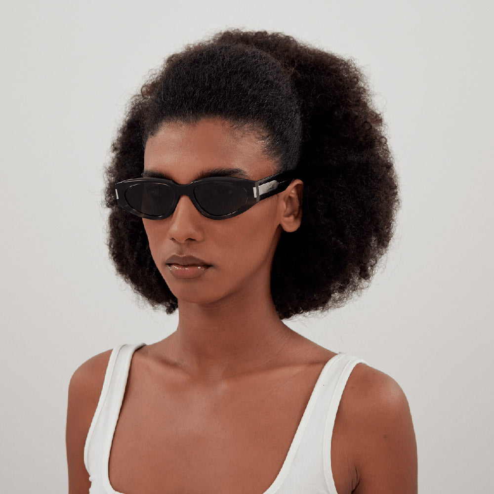 SAINT LAURENT SUNGLASSES YSL - SL 618 001 56 - Black/Crystal