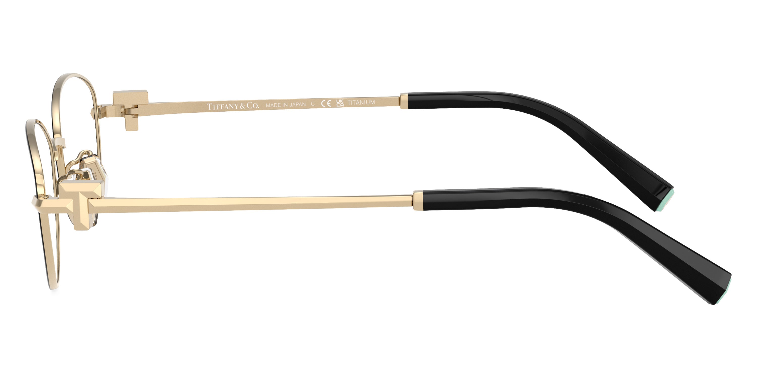 TIFFANY EYEGLASSES - TF1162TD 6164 52 - Black on Pale Gold