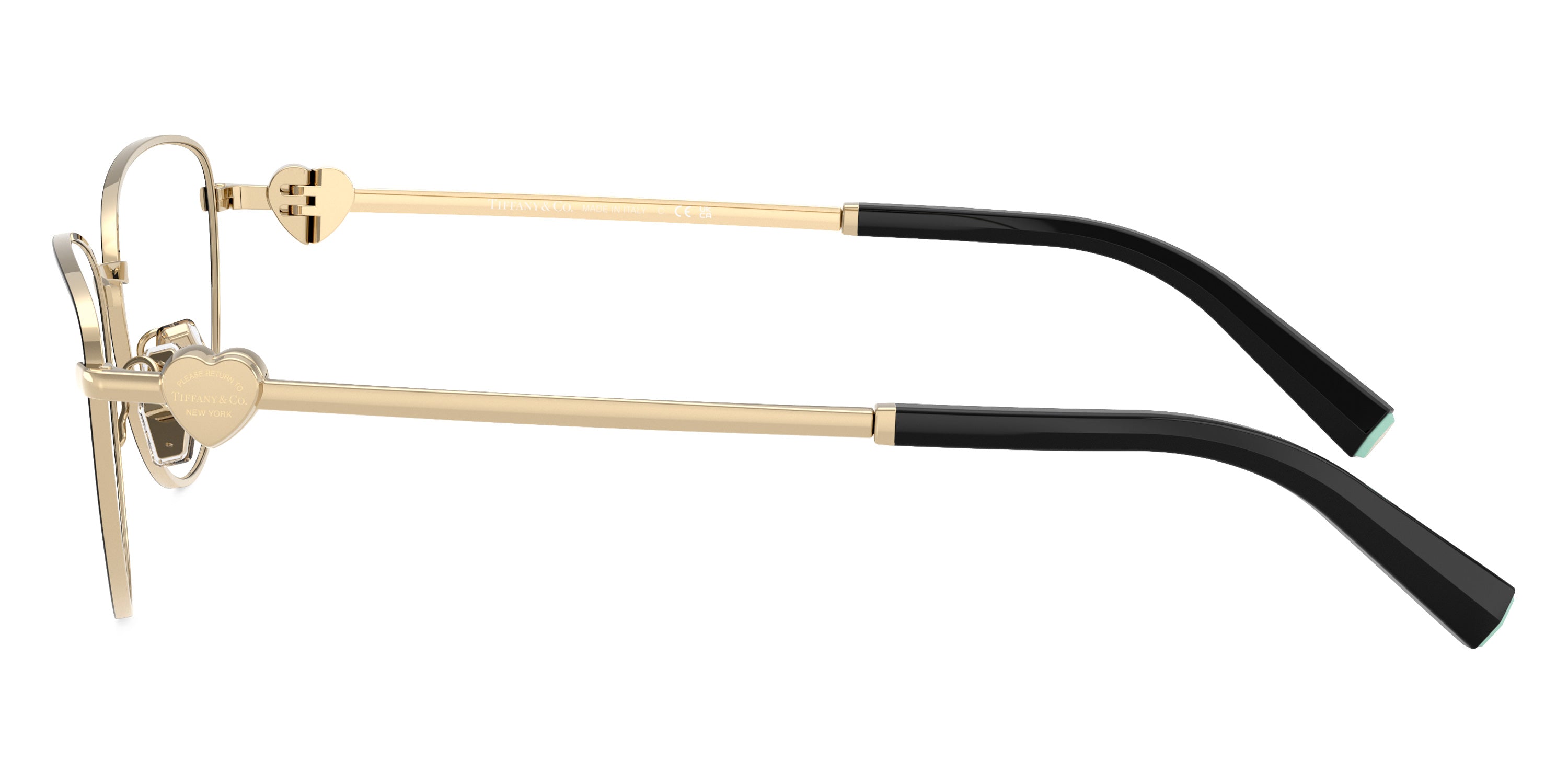 TIFFANY EYEGLASSES - TF1164B 6164 54 - Black on Pale Gold