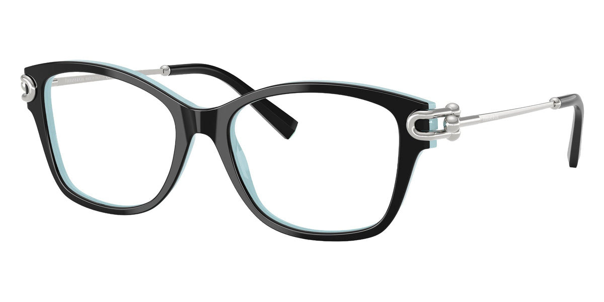 Tiffany & Co. Black Frame Glasses with Light Blue Temple Tips Tiffany TF2251 Optical Frame 8406 Black - eye-oo.com main image 4