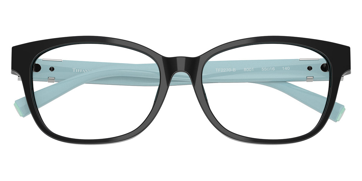 TIFFANY EYEGLASSES - TF2270B 8001 53 - Black on Tiffany Blue