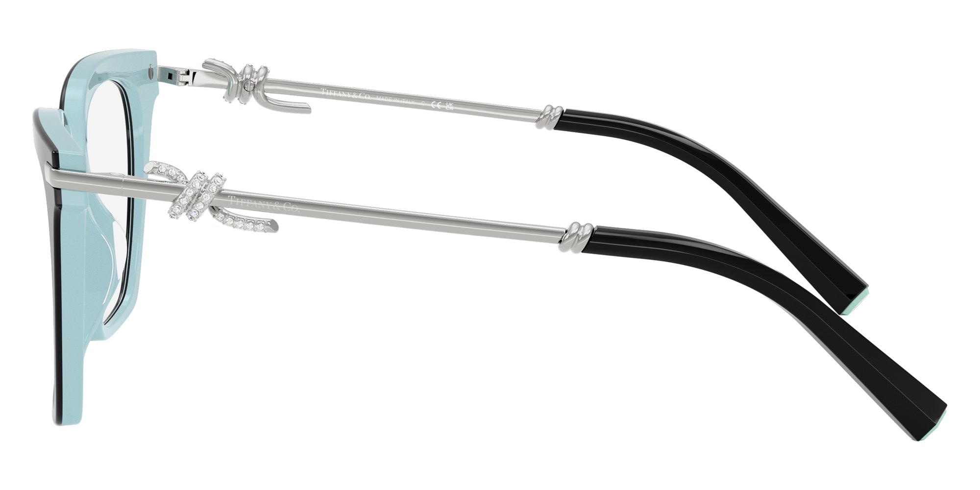 TIFFANY EYEGLASSES - TF2284B 8055 53 - Black on Tiffany Blue