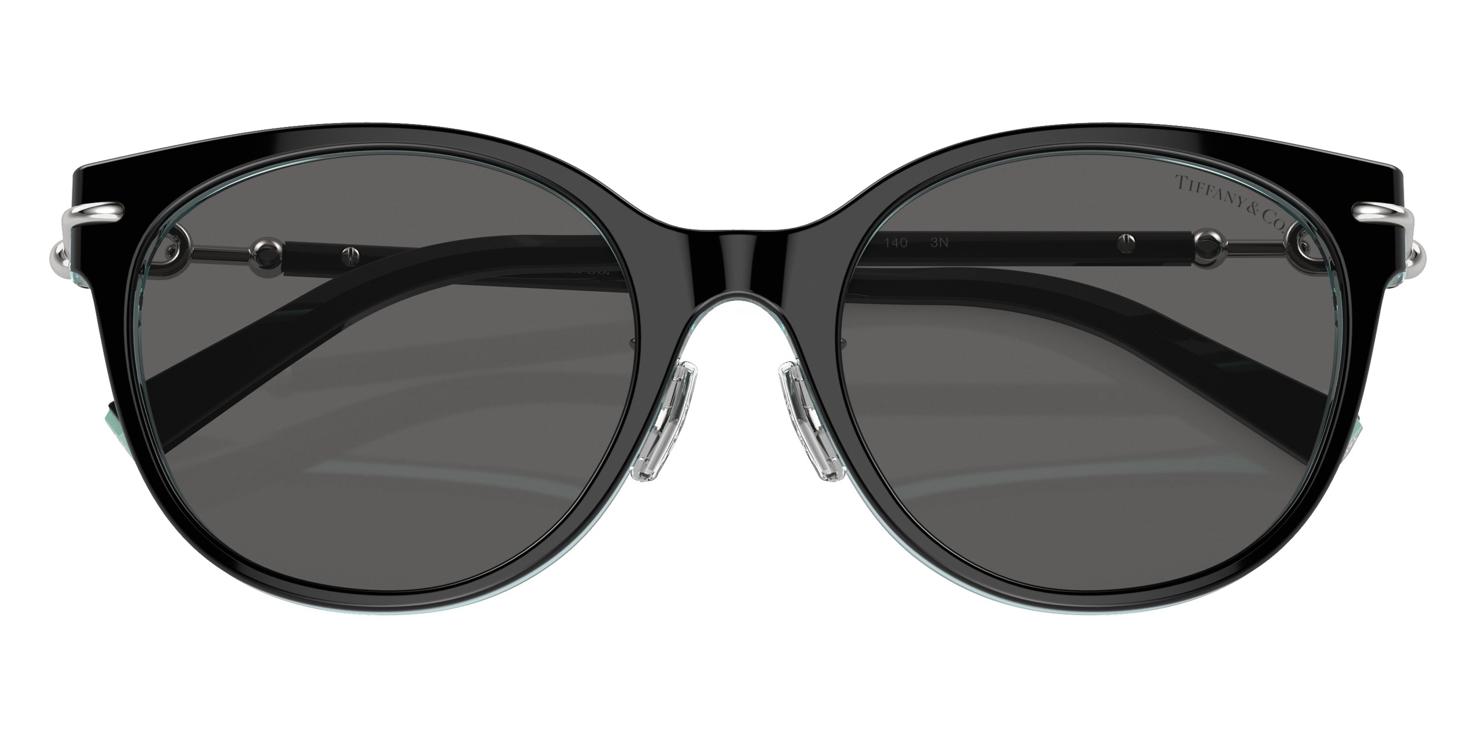 TIFFANY SUNGLASSES - TF4223D 8285S4 54 - Black on Crystal Tiffany Blue