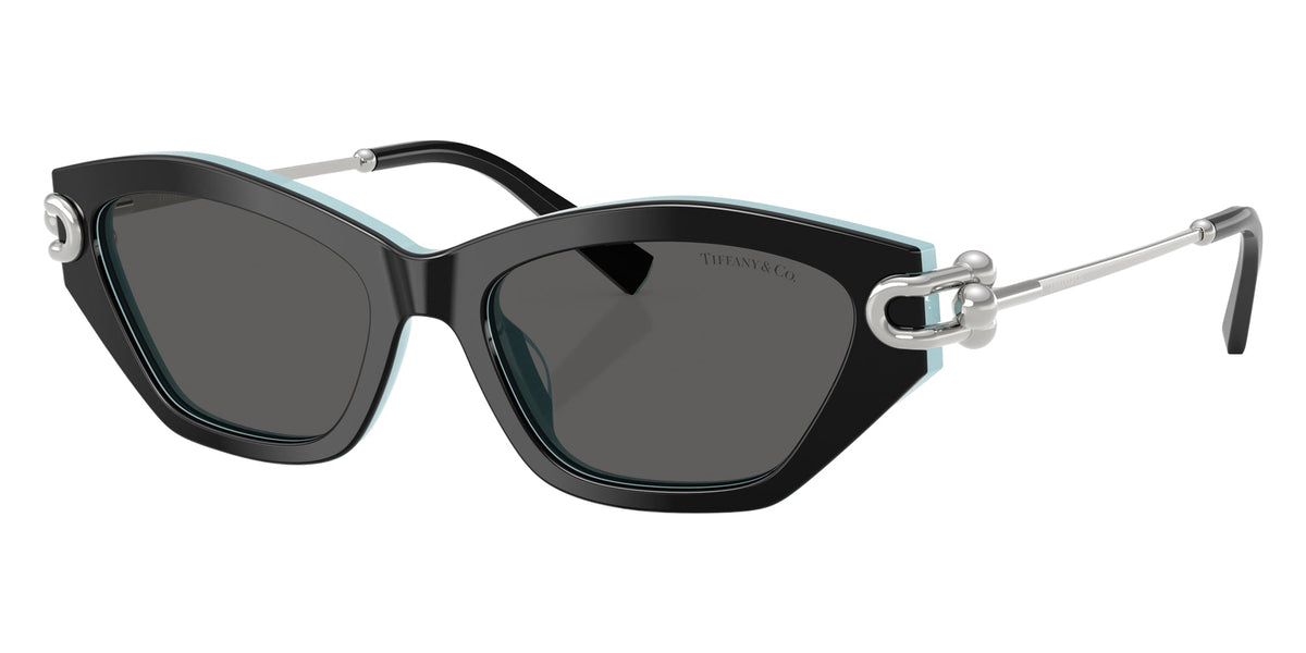 Tiffany & Co TF4231U 8055S4 Black Blue Cat Eye Women  Sunglasses Authentic NEW TIFFANY SUNGLASSES - TF4231U 8055S4 53 - Black on Tiffany Blue main image 4