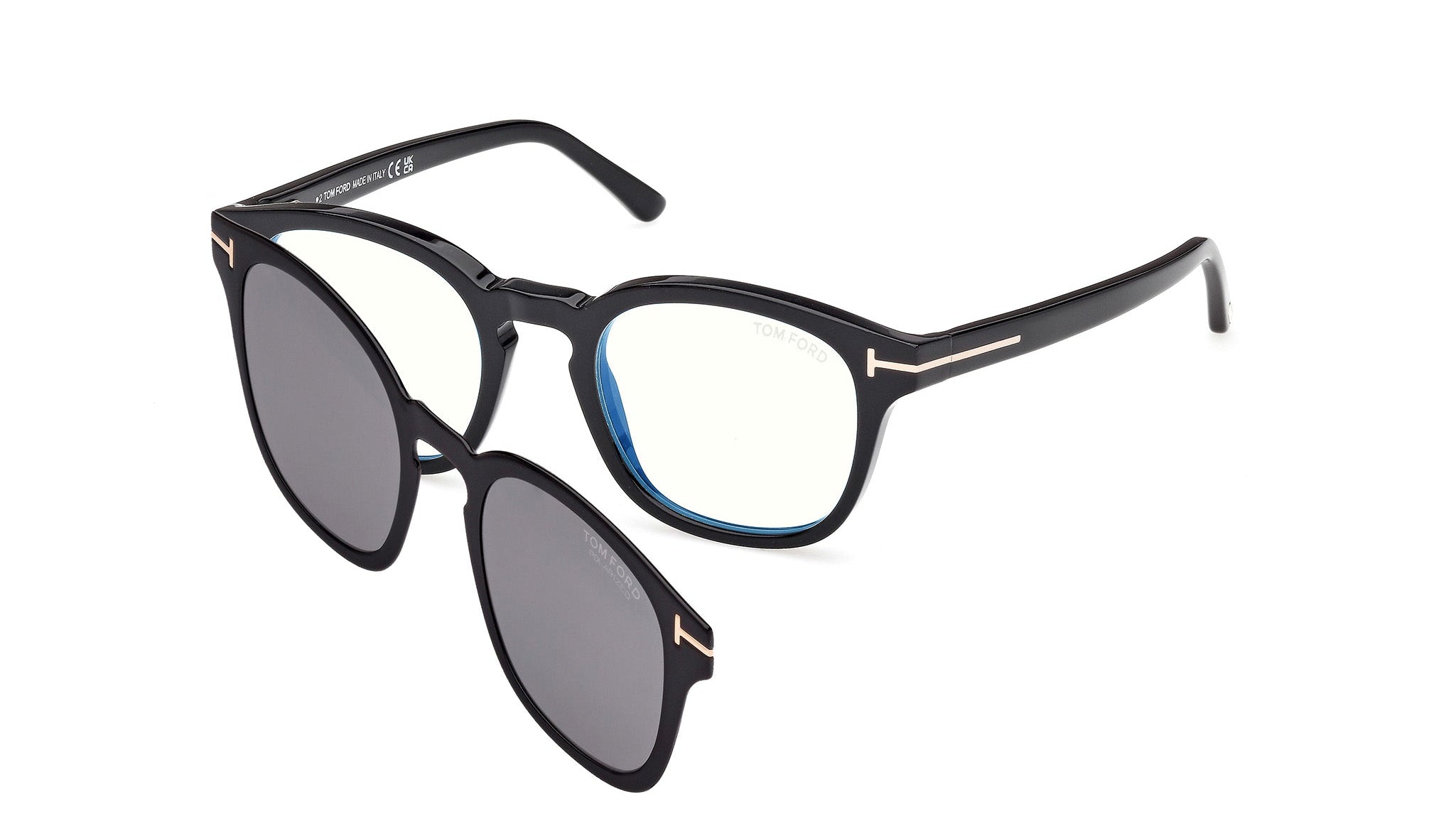 TOM FORD CLIP-ON EYEGLASSES - FT5532-B 01D 49