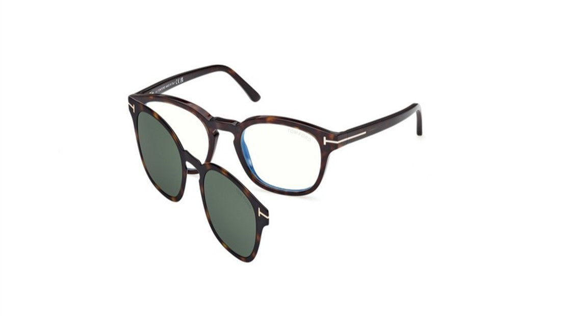 TOM FORD CLIP-ON EYEGLASSES - FT5532-B 52N 49