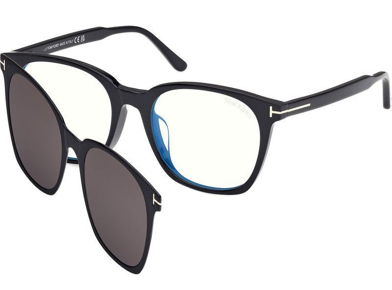 TOM FORD CLIP-ON EYEGLASSES- FT6052-D-B 001 55