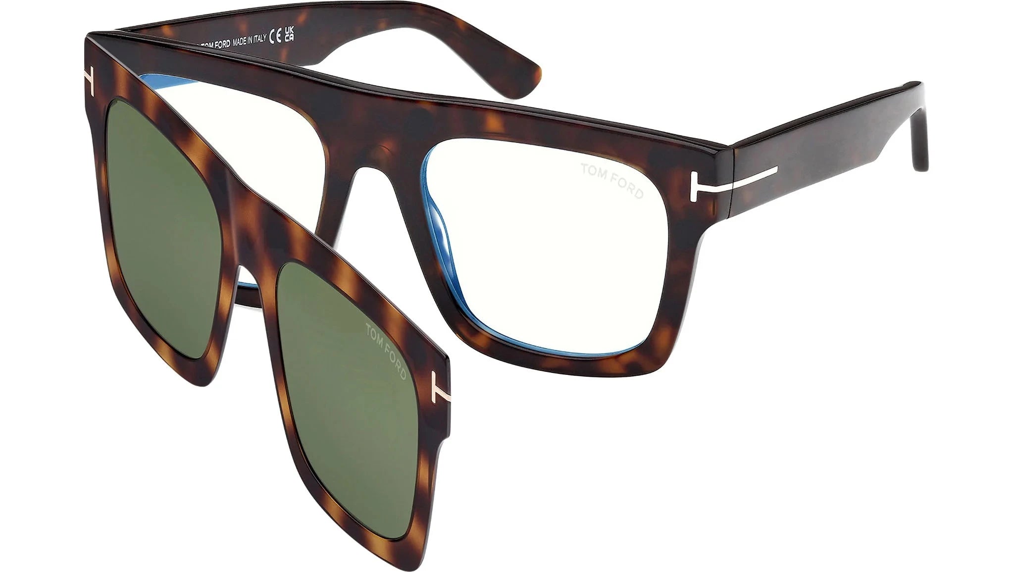 TOM FORD CLIP-ON EYEGLASSES - FT6068-B 052 53