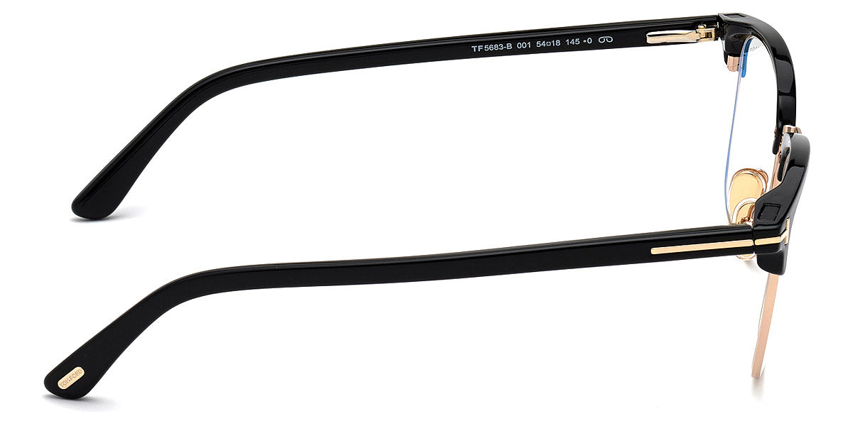 TOM FORD EYEGLASSES - FT5683-B 001 54 - Shiny Black