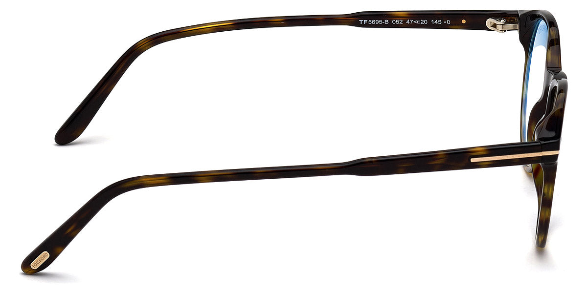 TOM FORD EYEGLASSES - FT5695-B 052 49 - Shiny Classic Dark Havana