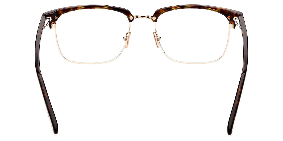 TOM FORD EYEGLASSES - FT5801-B 052 54 - Classic Dark Havana/Shiny Rose Gold/T Logo