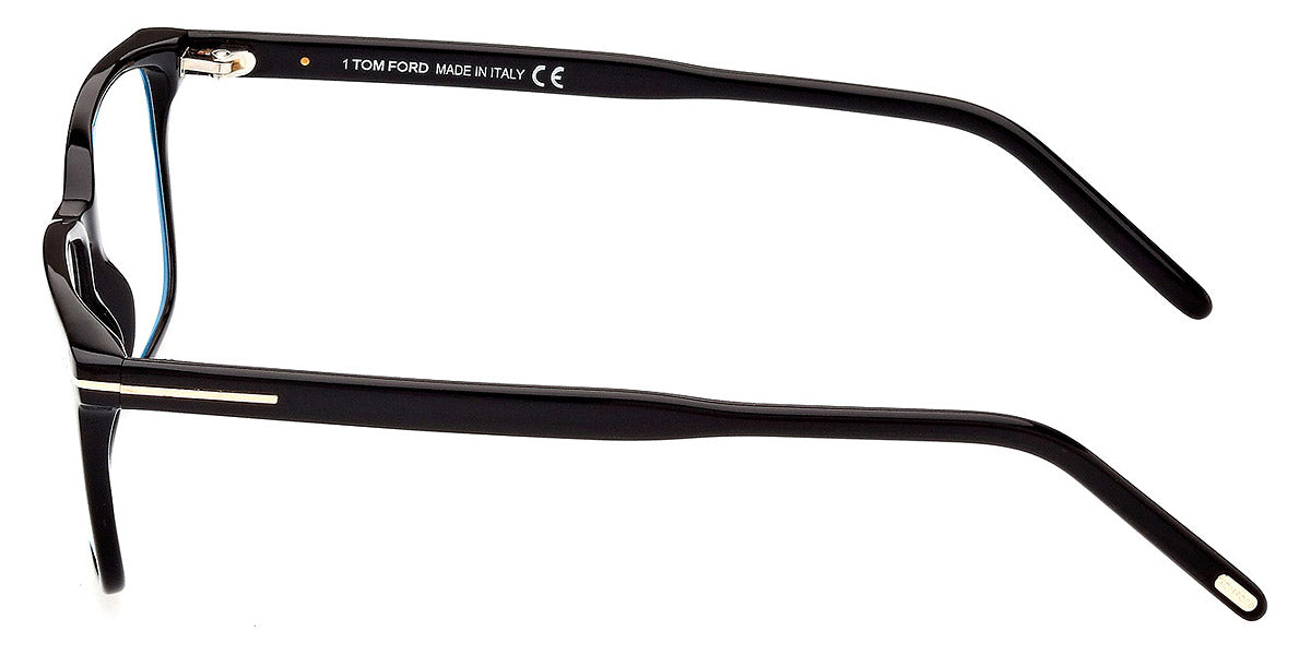 TOM FORD EYEGLASSES - FT5802-B 001 53 - Shiny Black/T Logo
