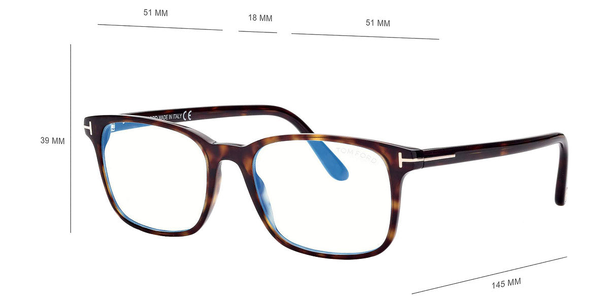 TOM FORD EYEGLASSES - FT5831-B 52 53