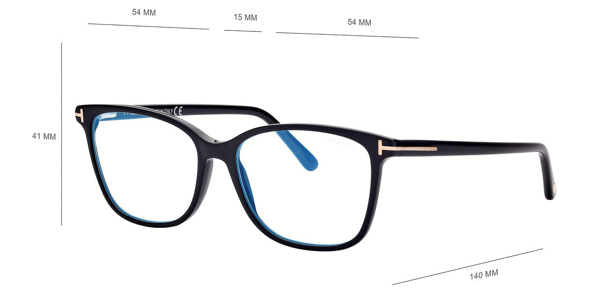 TOM FORD EYEGLASSES - FT5842-B 001 54