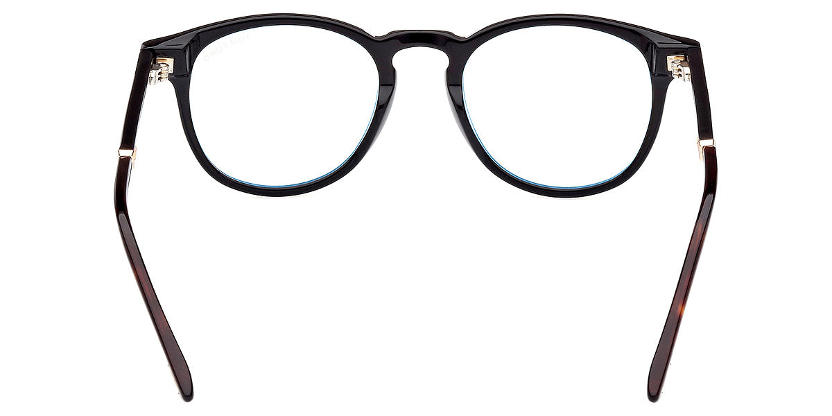 TOM FORD EYEGLASSES - FT5891-B 005 49 - Shiny Black/Shiny Rose Gold/T Logo